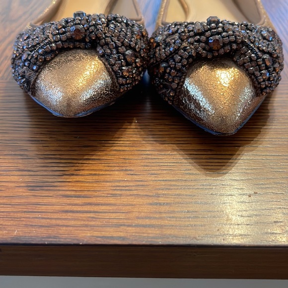 Tory Burch Vanessa Gold Bronze Flat - Picture 4 of 12